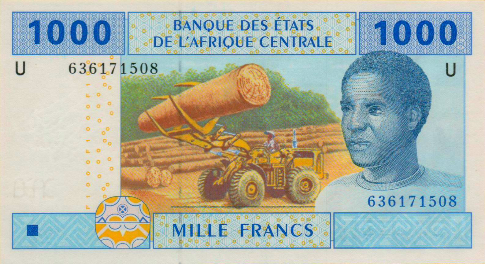 Cameroon (C.A.S) 1000 2002 UNC P-207U/d